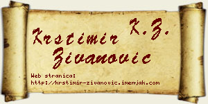 Krstimir Živanović vizit kartica